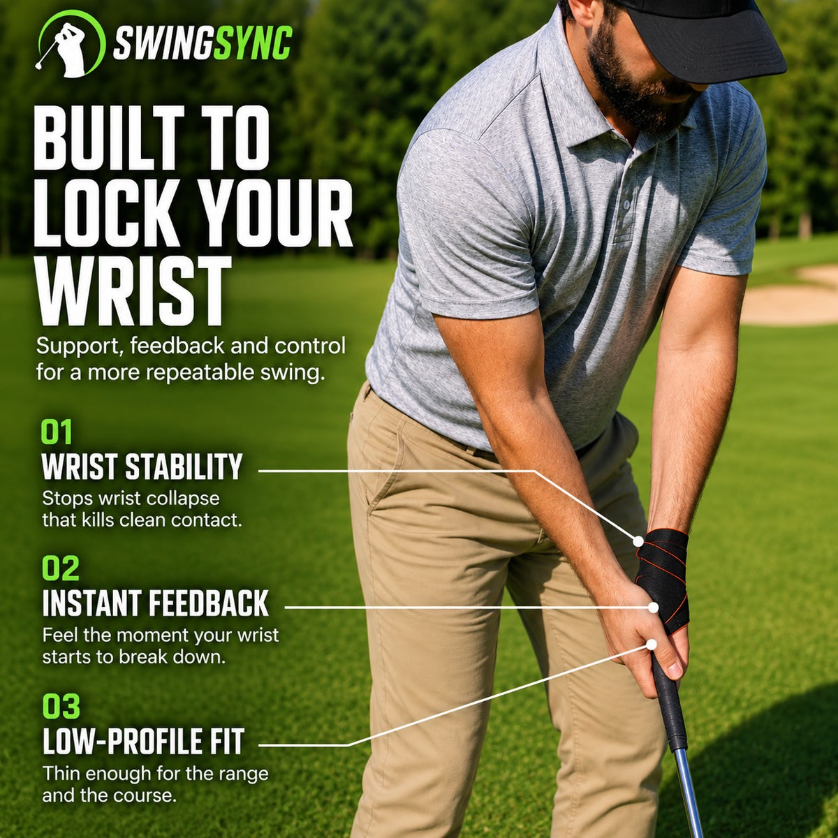 SwingSync™ - Stability Wrist Strap